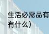 生活必需品有什么（非生活必需品都有什么）