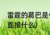 雷霆的葛巴是什么意思（雷霆嘎巴后面接什么）