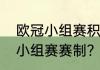 欧冠小组赛积分榜排名？（欧冠两轮小组赛赛制？）