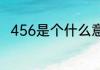 456是个什么意思？（456啥意思）