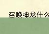 召唤神龙什么意思？（召唤神龙）