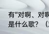 有“对啊、对啊、对啊、对啊”歌词的是什么歌？（对啊对啊）