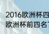 2016欧洲杯四强为哪四支队？（2021欧洲杯前四名？）