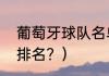 葡萄牙球队名单？（葡萄牙球队队员排名？）