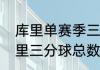 库里单赛季三分命中数是多少？（库里三分球总数最新统计？）