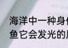 海洋中一种身体会发光的鱼叫拟单鳍鱼它会发光的原因是