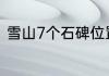 雪山7个石碑位置？（原神雪山碎片）