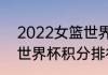 2022女篮世界杯各组积分？（2022世界杯积分排行榜）