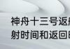 神舟十三号返航时间？（神舟13号发射时间和返回时间）
