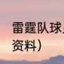 雷霆队球员名单2021（雷霆亚历山大资料）