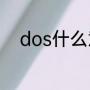 dos什么意思啊（DOS什么意思）