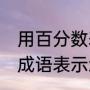 用百分数表示30个成语（百分之一用成语表示怎么表示）