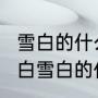 雪白的什么一年级（aabb式的词语雪白雪白的什么）