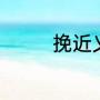 挽近义词？（挽同音字？）