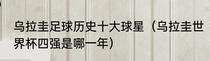 乌拉圭足球历史十大球星（乌拉圭世界杯四强是哪一年）