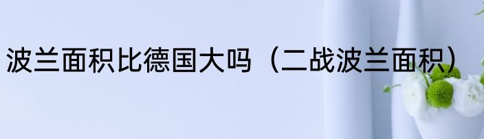 波兰面积比德国大吗（二战波兰面积）