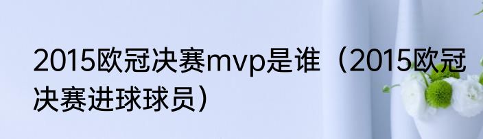 2015欧冠决赛mvp是谁（2015欧冠决赛进球球员）