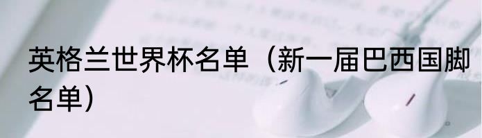 英格兰世界杯名单（新一届巴西国脚名单）