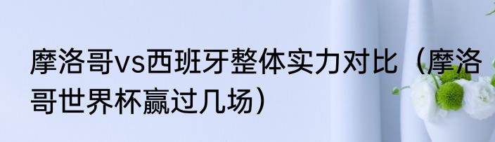 摩洛哥vs西班牙整体实力对比（摩洛哥世界杯赢过几场）