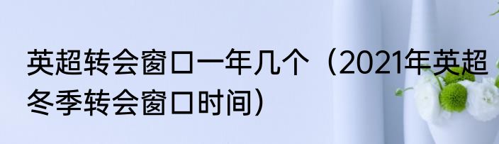 英超转会窗口一年几个（2021年英超冬季转会窗口时间）