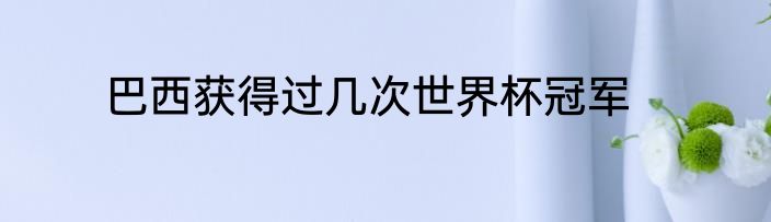 巴西获得过几次世界杯冠军