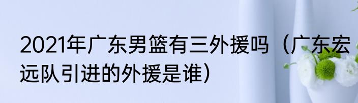 2021年广东男篮有三外援吗（广东宏远队引进的外援是谁）