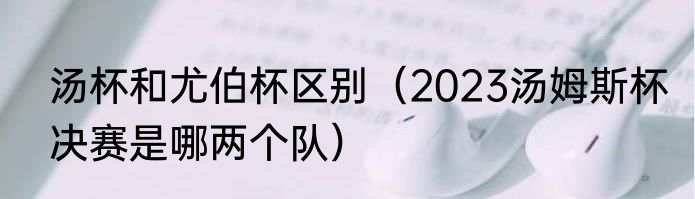 汤杯和尤伯杯区别（2023汤姆斯杯决赛是哪两个队）