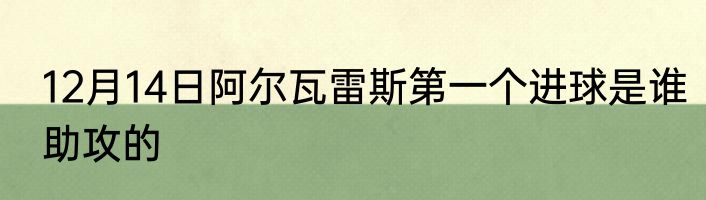 12月14日阿尔瓦雷斯第一个进球是谁助攻的