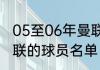 05至06年曼联的主力阵容（98-99曼联的球员名单（完整））