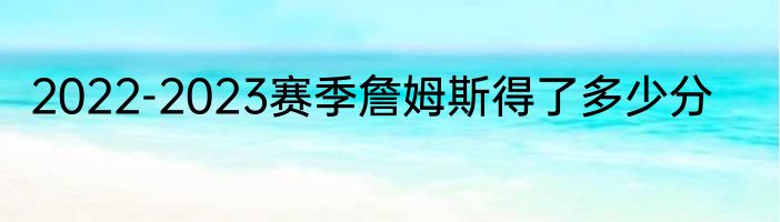 2022-2023赛季詹姆斯得了多少分