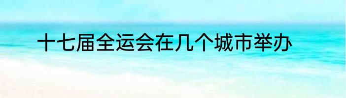 十七届全运会在几个城市举办