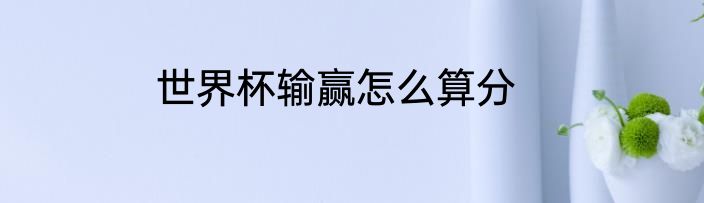 世界杯输赢怎么算分