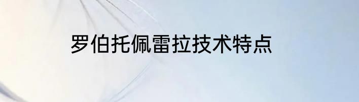 罗伯托佩雷拉技术特点