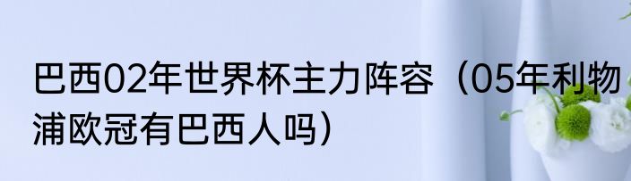 巴西02年世界杯主力阵容（05年利物浦欧冠有巴西人吗）