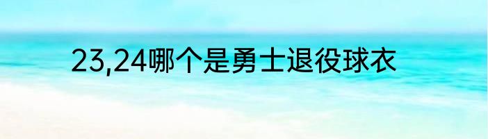 23,24哪个是勇士退役球衣