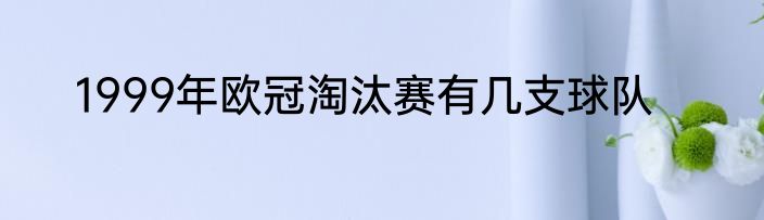 1999年欧冠淘汰赛有几支球队