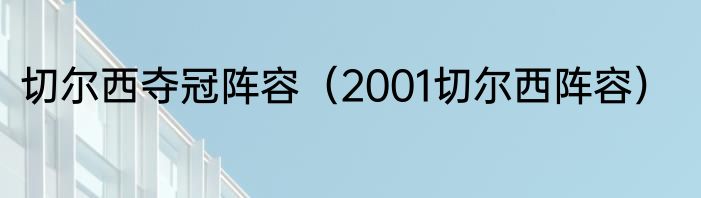 切尔西夺冠阵容（2001切尔西阵容）