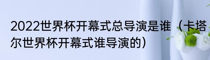 2022世界杯开幕式总导演是谁（卡塔尔世界杯开幕式谁导演的）