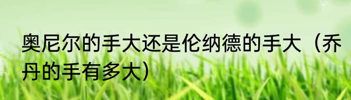 奥尼尔的手大还是伦纳德的手大（乔丹的手有多大）