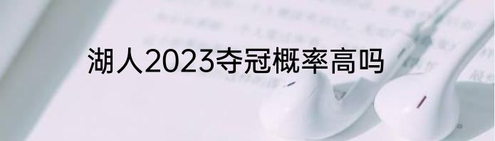 湖人2023夺冠概率高吗