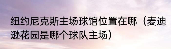 纽约尼克斯主场球馆位置在哪（麦迪逊花园是哪个球队主场）