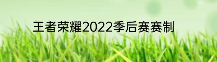 王者荣耀2022季后赛赛制