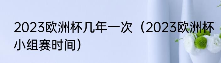 2023欧洲杯几年一次（2023欧洲杯小组赛时间）