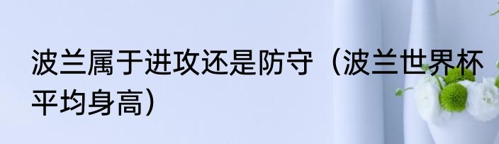 波兰属于进攻还是防守（波兰世界杯平均身高）