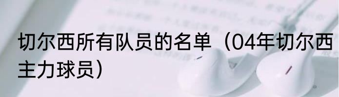 切尔西所有队员的名单（04年切尔西主力球员）