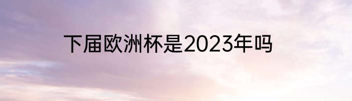 下届欧洲杯是2023年吗