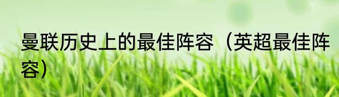 曼联历史上的最佳阵容（英超最佳阵容）