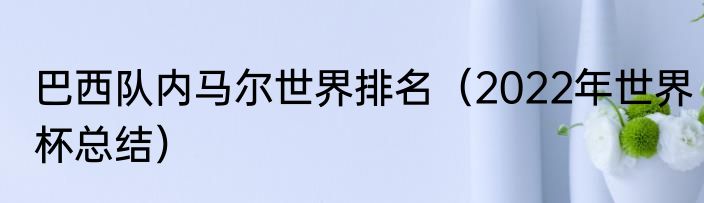 巴西队内马尔世界排名（2022年世界杯总结）