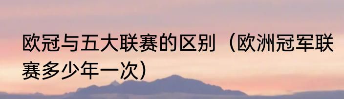欧冠与五大联赛的区别（欧洲冠军联赛多少年一次）