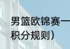 男篮欧锦赛一节几分钟（男篮欧锦赛积分规则）